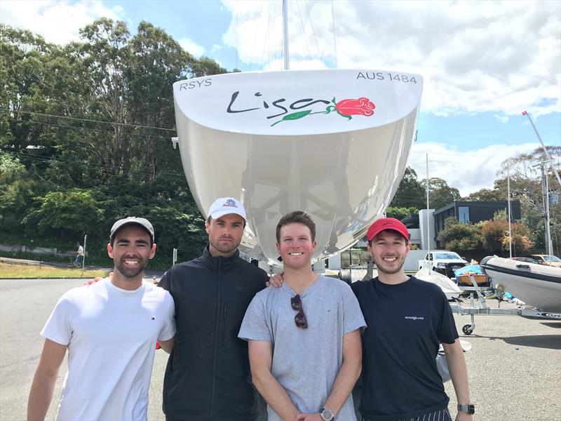 The Lisa Rose team on arrival in Metung for the Etchells 2025 Australian championship regatta - James McLennan, Jack Abbott, Xavier Winston-Smith and Tom Trotman - photo © Jeanette Severs