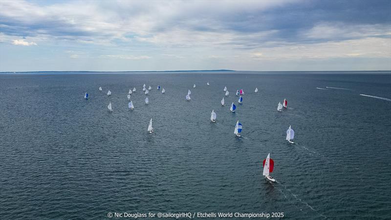 The full fleet - 2025 Etchells Pre-World Championship - photo © Nic Douglass @sailorgirlHQ