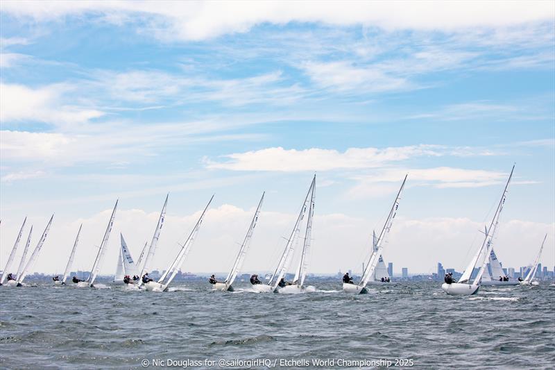 Brilliant parade - Etchells World Championship 2025 Day 4 - photo © Nic Douglass @sailorgirlHQ