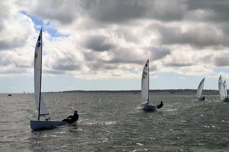 Europe open meeting at Stokes Bay photo copyright Carl Downing taken at Stokes Bay Sailing Club and featuring the Europe class