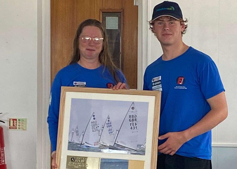 Adam Catlow awarded the inaugural Synergy Marine Europe class UK Youth Championships title at Stokes Bay photo copyright SBSC taken at Stokes Bay Sailing Club and featuring the Europe class