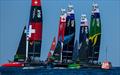 Switzerland SailGP Team, Canada SailGP Team, New Zealand SailGP Team, USA SailGP Team and Australia SailGP Team practicing  - T-Mobile United States Sail Grand Prix, Chicago at Navy Pier, Lake Michigan, Season 3 © Jon Buckle/SailGP