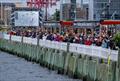 Spectators watch the racing action in rain and 12°C  from the Race Village on Race Day 1 of the Canada Sail Grand Prix in Halifax, Canada.  June 2024 © Andrew Baker/SailGP