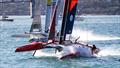 Spain and Red Bull Italy (background) swing into a mark rounding - ITM New Zealand SailGP - January 19, 2025 © Richard Gladwell - Sail-World.com/nz