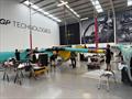 Main beam being positioned on Mubadala Brazil ready for the France SailGP - SailGP Technologies, Southampton - September 4, 2025 © SailGP Technologies