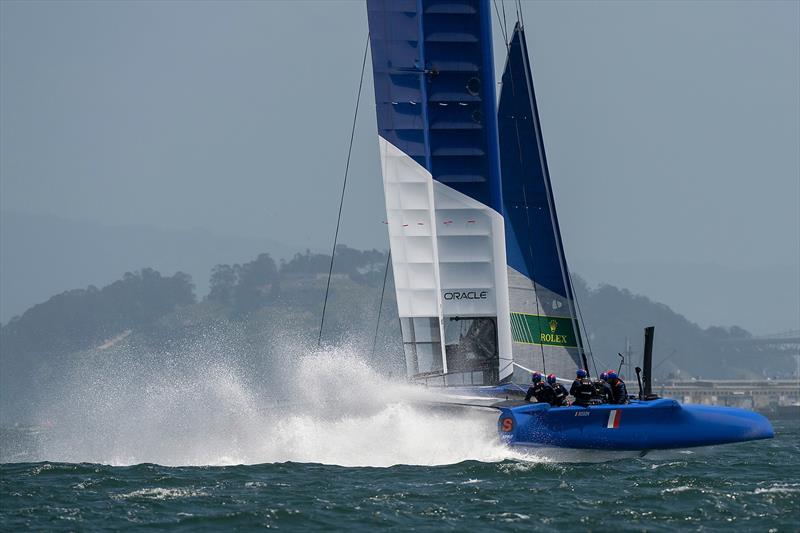 Practice race day, Event 2, Season 1 SailGP event in San Francisco, California, photo copyright Chris Cameron for SailGP taken at Golden Gate Yacht Club and featuring the F50 class