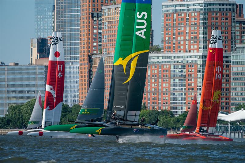 Australia SailGP Team races their F50. Race Day 1 Event 3 Season 1 SailGP event in New York City, New York, United States. 21 June . - photo © Sam Greenfield for SailGP