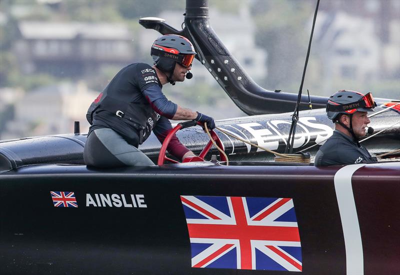 Ben Ainslie, helmsman of Great Britain SailGP Team, pilots the Great Britain SailGP Team presented by INEOS - SailGP - Sydney - Season 2 - February 2020 - Sydney, Australia. - photo © Eloi Stichelbaut /SailGP