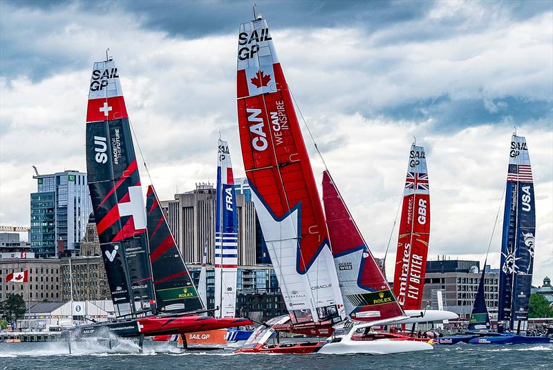 Canada SailGP Team during a practice session ahead of the Rockwool Canada Sail Grand Prix in Halifax . May 2024 photo copyright Ricardo Pinto/SailGP taken at Halifax Sailing Club and featuring the F50 class