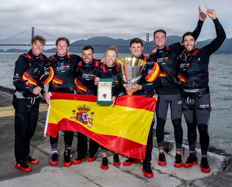 Spain SailGP Team helmed by Diego Botin win the SailGP Season 4 Grand Final in San Francisco photo copyright Ricardo Pinto for SailGP taken at  and featuring the F50 class