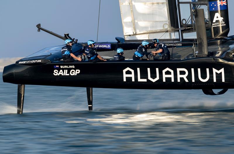 New Zealand SailGP Team in action on Race Day 2 of the Emirates Dubai Sail Grand Prix  photo copyright Felix Diemer/SailGP taken at Dubai Offshore Sailing Club and featuring the F50 class