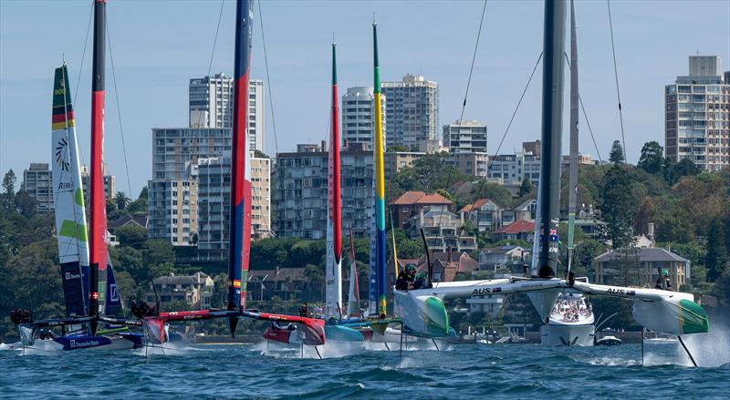 Australia SailGP leads on Race Day 1 - KPMG Australia Sail Grand Prix - Sydney, Australia - February 8, 2025 - photo © Ricardo Pinto/SailGP