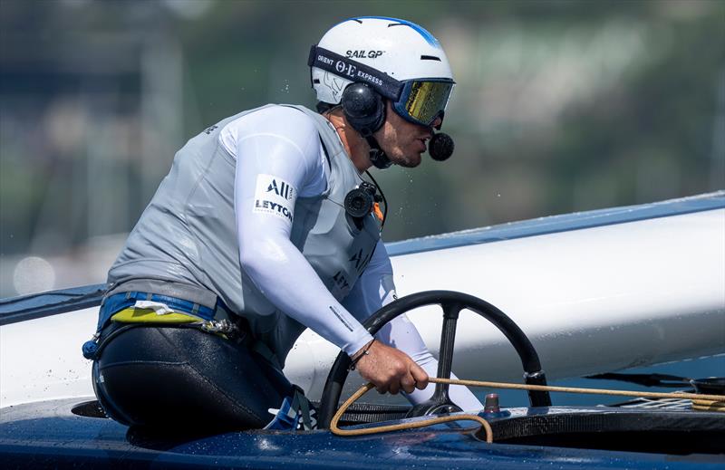 Quentin Delapierre (FRA) - Race Day 1 - KPMG Australia Sail Grand Prix - Sydney, Australia - February 8, 2025 - photo © Bob Martin/SailGP