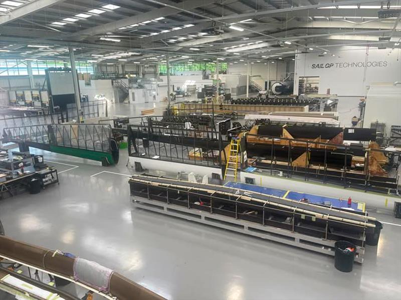 Inside the SailGP Technologies facility in UK with new wingsail and boat production underway - May 2025 photo copyright Russell Coutts - SailGP taken at Royal New Zealand Yacht Squadron and featuring the F50 class