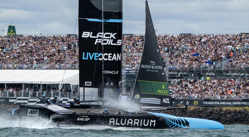 New Zealand SailGP Team, in action on Race Day 2 of Rolex SailGP Championship - ITM New Zealand Sail Grand Prix in Auckland - Sunday 19 January photo copyright Ricardo Pinto for SailGP taken at Royal New Zealand Yacht Squadron and featuring the F50 class