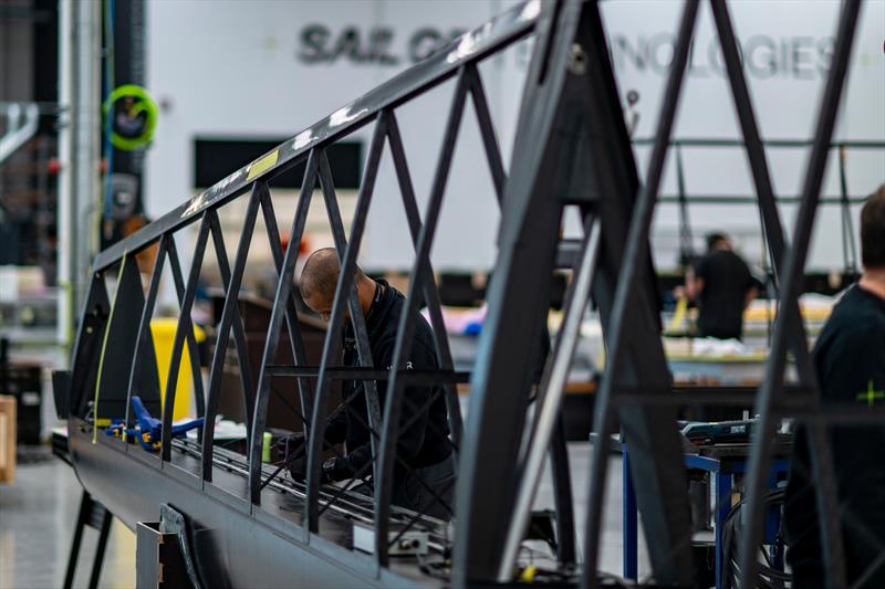 SailGP Team Australia#s new wing is worked on at SailGP Technologies in Southampton, UK - photo © Jason Ludlow for SailGP