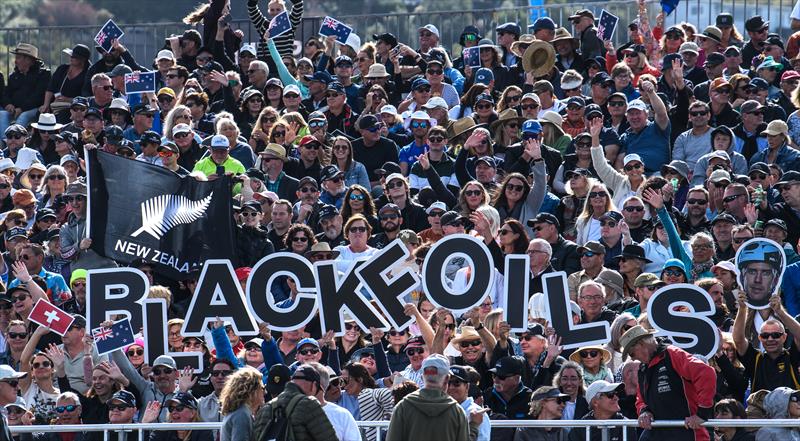 BlackFoils enjoy an enthusiastic fan base  photo copyright Ricardo Pinto for SailGP taken at Naval Point Club Lyttelton and featuring the F50 class