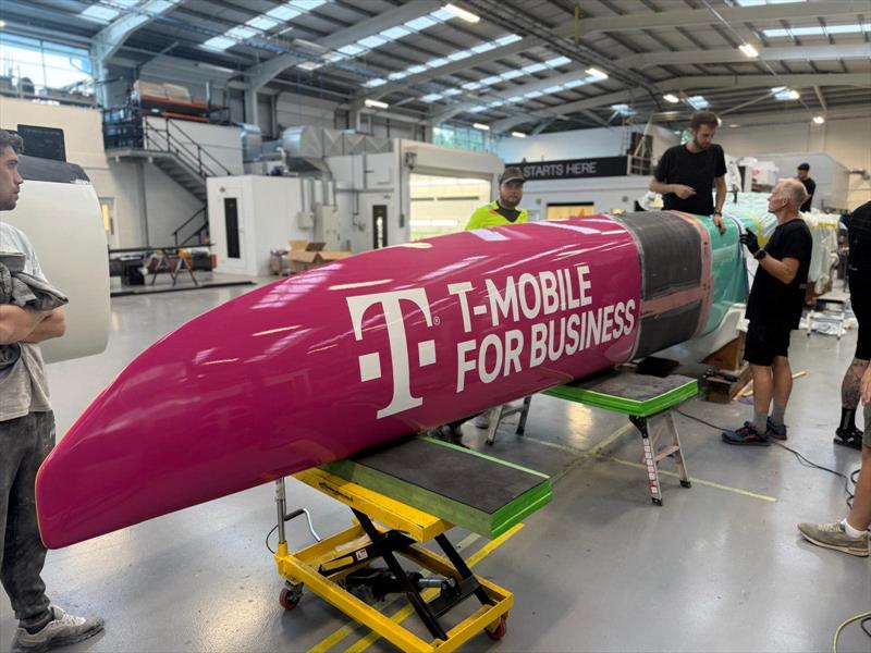 New bow fitted to Team USA ready for the French SailGP,  Saint-Tropez, SailGP Technologies, Southampton - September 3, 2025 photo copyright SailGP Technologies taken at Société Nautique de Saint-Tropez and featuring the F50 class