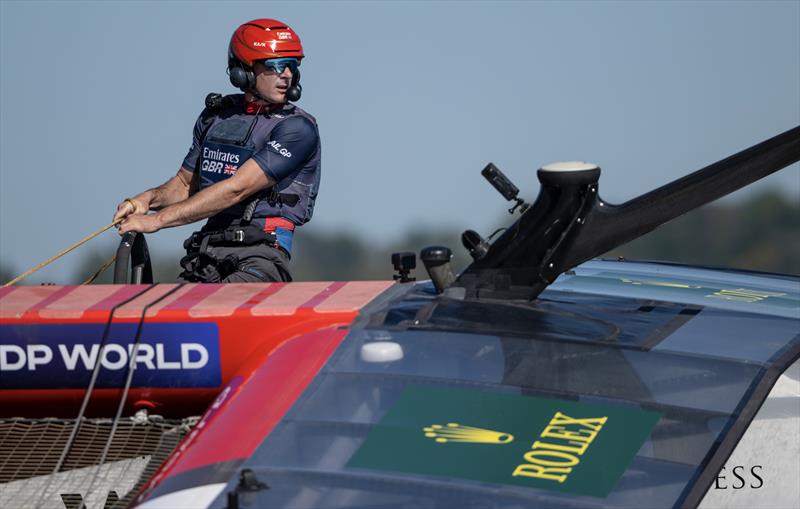 Emirates GBR Driver Dylan Fletcher - Race Day 2 of the Rolex Switzerland Sail Grand Prix - Geneva, Switzerland - September 21, 2025 photo copyright Emirates GBR taken at Société Nautique de Genève and featuring the F50 class