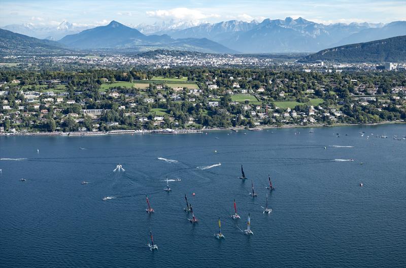 Emirates GBR - Race Day 2 of the Rolex Switzerland Sail Grand Prix - Geneva, Switzerland - September 21, 2025 photo copyright Emirates GBR taken at Société Nautique de Genève and featuring the F50 class