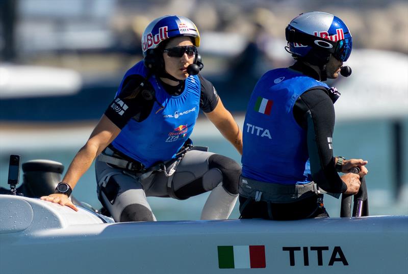 Maelle  Frascari, Ruggero Tita - Italy -  Practice Day -  DP World Spain Sail Grand Prix -  Cadiz, Spain - October 3, 2025 photo copyright Felix Diemer/SailGP taken at Real Club Náutico de Cádiz and featuring the F50 class