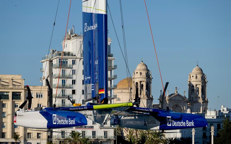 Germany -  Practice Day -  DP World Spain Sail Grand Prix -  Cadiz, Spain - October 3, 2025 photo copyright Felix Diemer/SailGP taken at Real Club Náutico de Cádiz and featuring the F50 class
