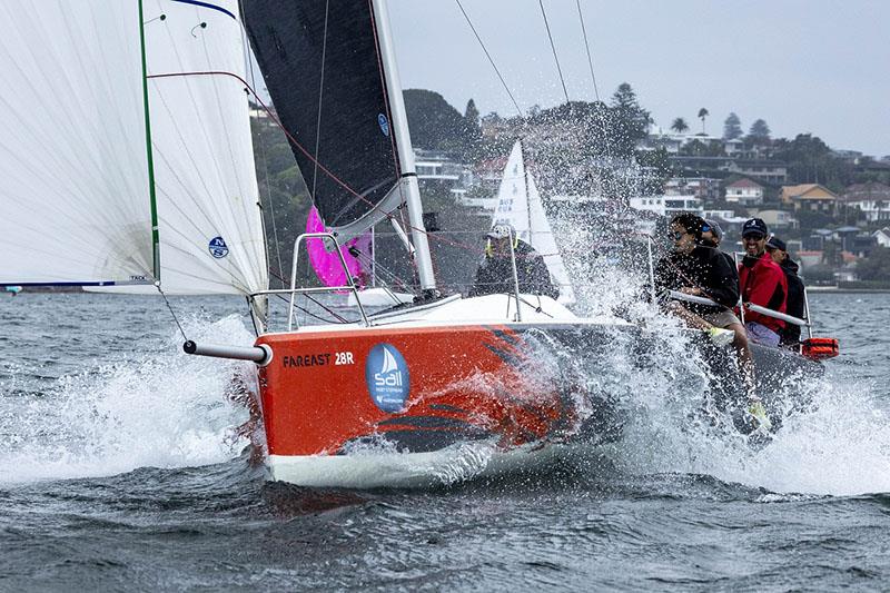 Smiles on the faces of Scott Lawson's Firecracker - Nautilus Marine Insurance Sydney Harbour Regatta 2024 photo copyright Andrea Francolini taken at Middle Harbour Yacht Club and featuring the FarEast 28 class