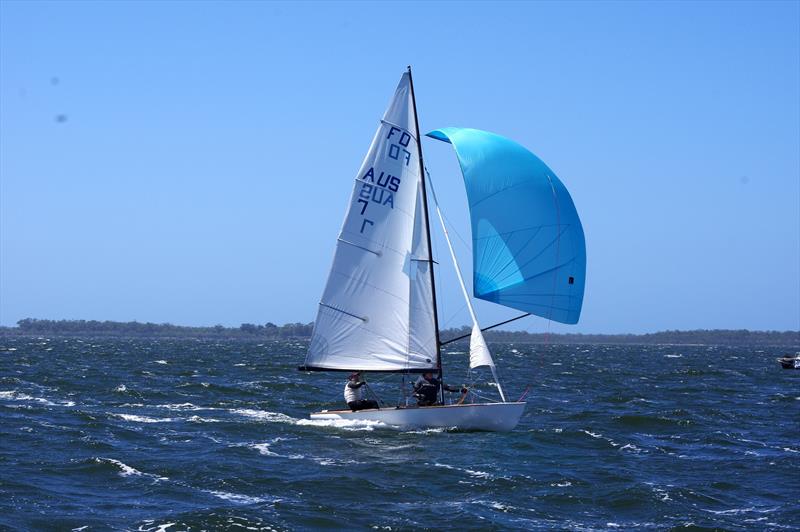 Rafe Heale and Tom Watson on board Power AUS7 in race four of the Flying Dutchman 2026 Australian Championship - photo © Jeanette Severs