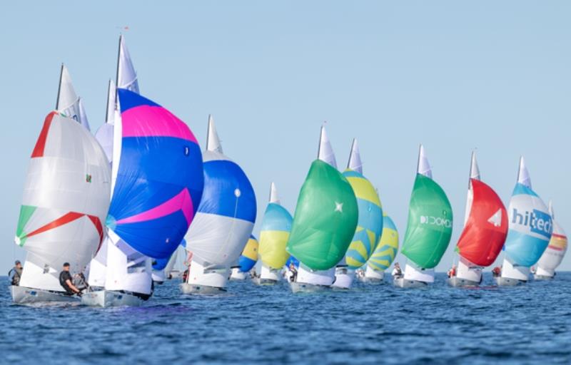 World Championship start off Kiel-Schilksee: The Flying Dutchman in their first race of the World Championship - photo © Christian Beeck / Kieler Woche 2026