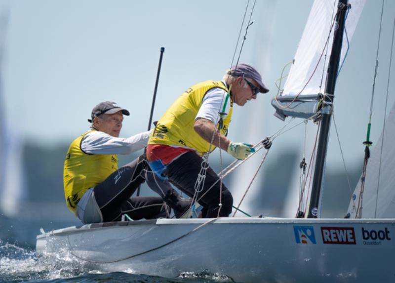 The Danish brothers Jørgen and Jacob Bojsen-Møller (70 and 72), two veteran champions in a class of their own, were the early leaders at the FD World Championship held as part of Kieler Woche - photo © Sascha Klahn / Kieler Woche