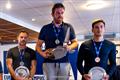 Podium at the 2024 Finn Open European Championship © Robert Deaves / www.robertdeaves.uk