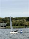 John Greenwood during the 2025 Finn Northern Area Championship at West Riding Sailing Club &copy; WRSC