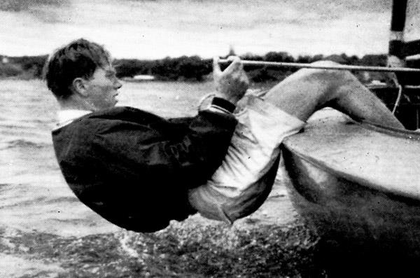 After refining the use of toestraps, Paul would go on to practice hiking both ashore, with a bench and when afloat. This gave him a great advantage in his beloved strong winds - photo © IFA