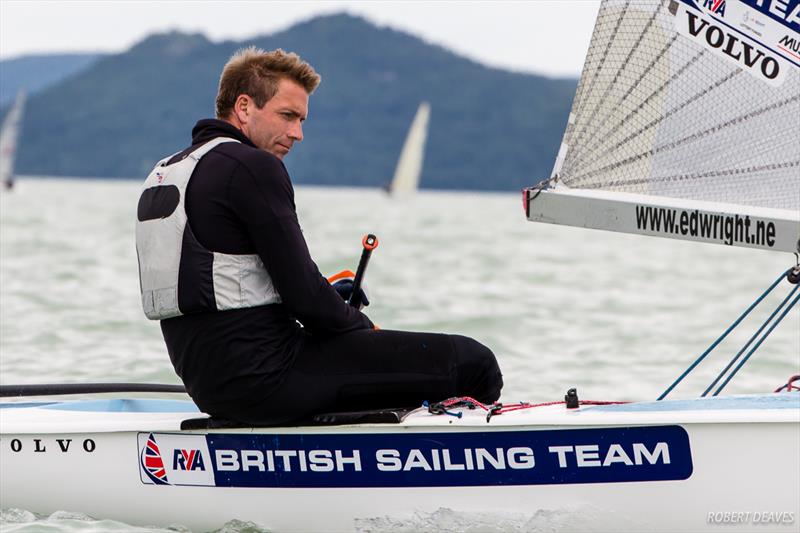 Ed Wright on day three of the 2017 Opel Finn Gold Cup at Lake Balaton - photo © Robert Deaves