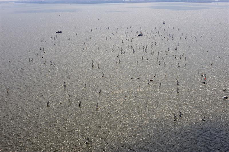 The 2008 Finn World Masters in Medemblik was the biggest fleet up to that time with 229 entries  - photo © Robert Deaves