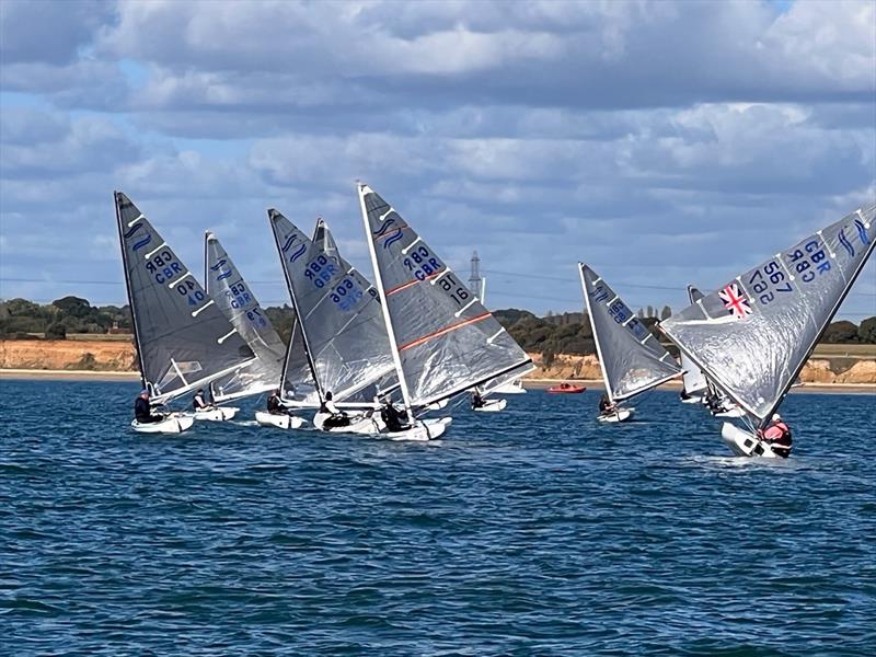 Finn and D-One Open at Warsash photo copyright Nick Hilsden taken at Warsash Sailing Club and featuring the Finn class