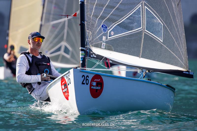 Finn European Masters at Campione del Garda photo copyright Robert Deaves taken at Campione Univela and featuring the Finn class