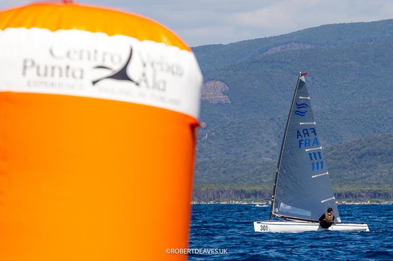 Valerian Lebrun, FRA, on the final day of the 2024 Finn World Masters photo copyright Robert Deaves taken at Centro Velico Punta Ala and featuring the Finn class