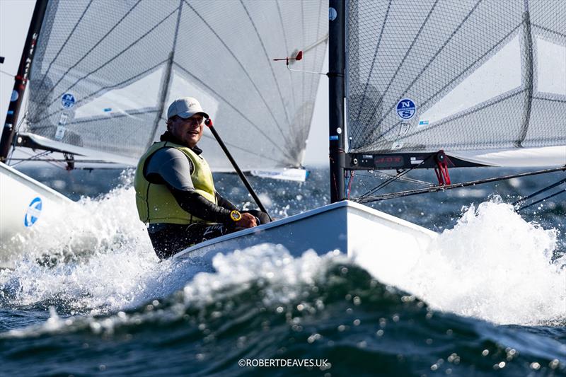 Pedro Lodovici, BRA on day 4 of the 2024 Finn Gold Cup photo copyright Robert Deaves / www.robertdeaves.uk taken at Sailing Aarhus and featuring the Finn class