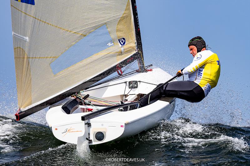 Fredrik Tegnhed, SWE on Day 3 of the 2025 Finn Gold Cup - photo © Robert Deaves / www.robertdeaves.uk