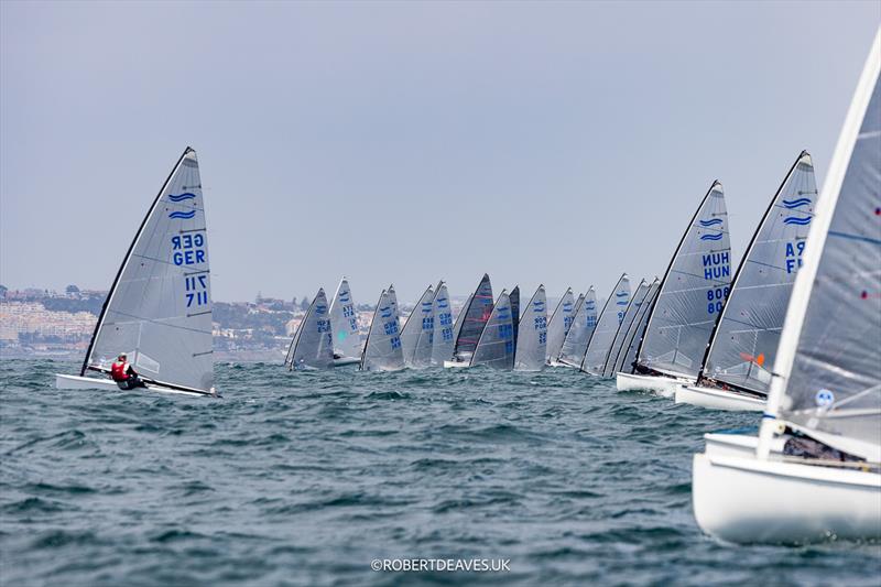 Andre Budzien, GER, starting race 8 - 2025 Finn Gold Cup in Cascais day 4 - photo © Robert Deaves