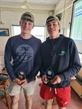 Youth team William Draper (left) and David Evans finish 3rd overall in the Irish Fireball Championship at Galway Bay © Frank Miller