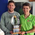 Barry MacCartin (R) and Conor Kinsella, overall winners - Fireball Irish National Championship at Tralee Bay © Frank Miller