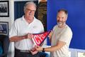 John Lovett presents the Cleveland YC burgee to Cormac Murphy - Fireball Irish National Championship at Tralee Bay © Frank Miller