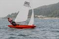 Girls on a trapeze act 3, Ellie Rowand on the Fireball - Kippford Week at Solway © Margaret Purkis