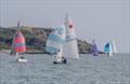 James Bishop and Alex Lammie (Fireball) in close company with John Broadbent and Louise Allen (GP14) - Kippford Week at Solway © Margaret Purkis