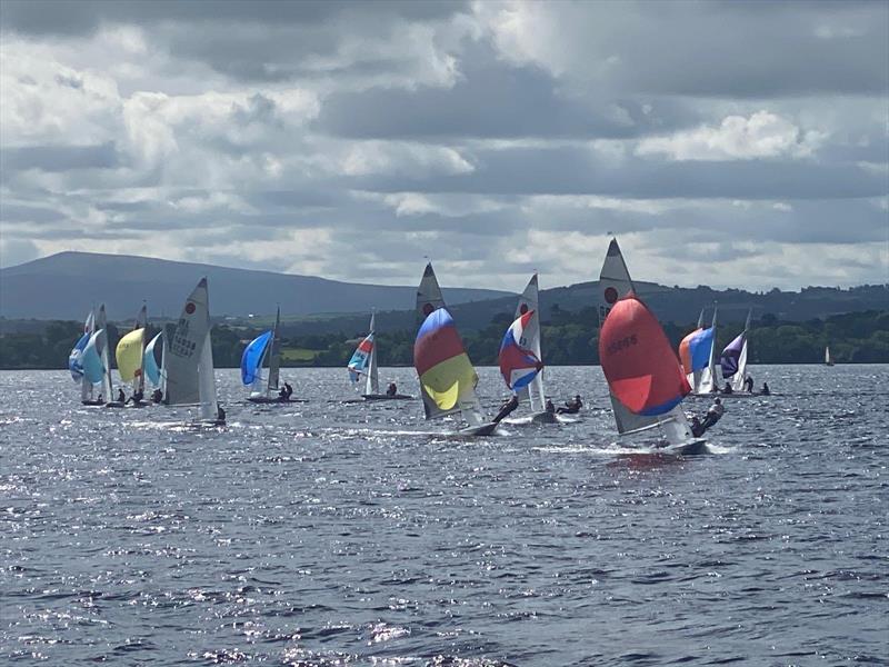 Race 4 finishing on day 3 of the Gul Fireball World Championship at Lough Derg - photo © Con Murphy