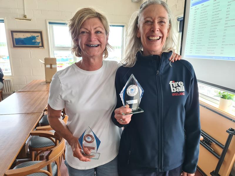 Marie Barry and Cariosa Power win the Silver fleet in the Irish Fireball Championship at Galway Bay photo copyright Frank Miller taken at Galway Bay Sailing Club and featuring the Fireball class