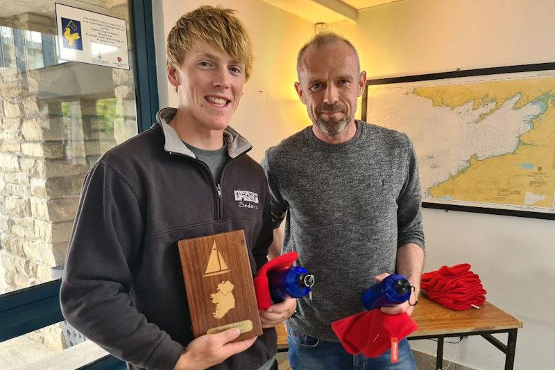 Tiarnan Brown, 3rd silver fleet, with commodore Ciaran Walsh - Fireball Ulster Championship at Mullaghmore photo copyright MSC taken at Mullaghmore Sailing Club and featuring the Fireball class