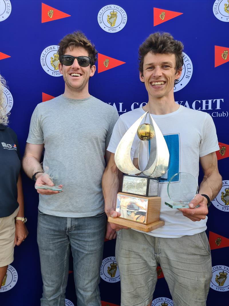 Conor Kinsella crew (left) and Barry McCartin win the Fireball Irish Nationals at Crosshaven photo copyright Frank Miller taken at Royal Cork Yacht Club and featuring the Fireball class